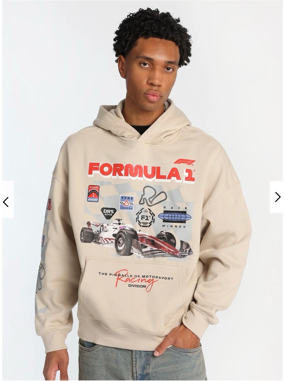 Formula 1 Racing Graphic Hoodie - Beige - Picture 4 of 6